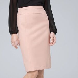 White House Black Market Pink Knee-Length Pencil Skirt size 6